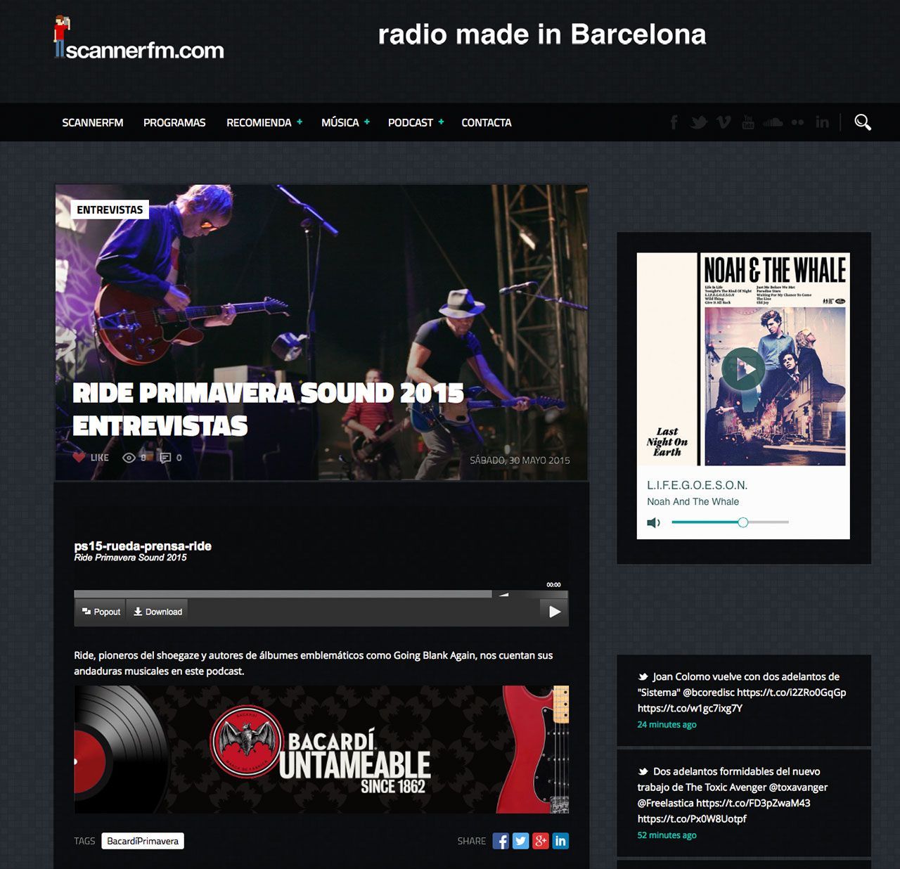 Vertigo Barcelona - Portfolio - BACARDÍ Primavera Sound 2015