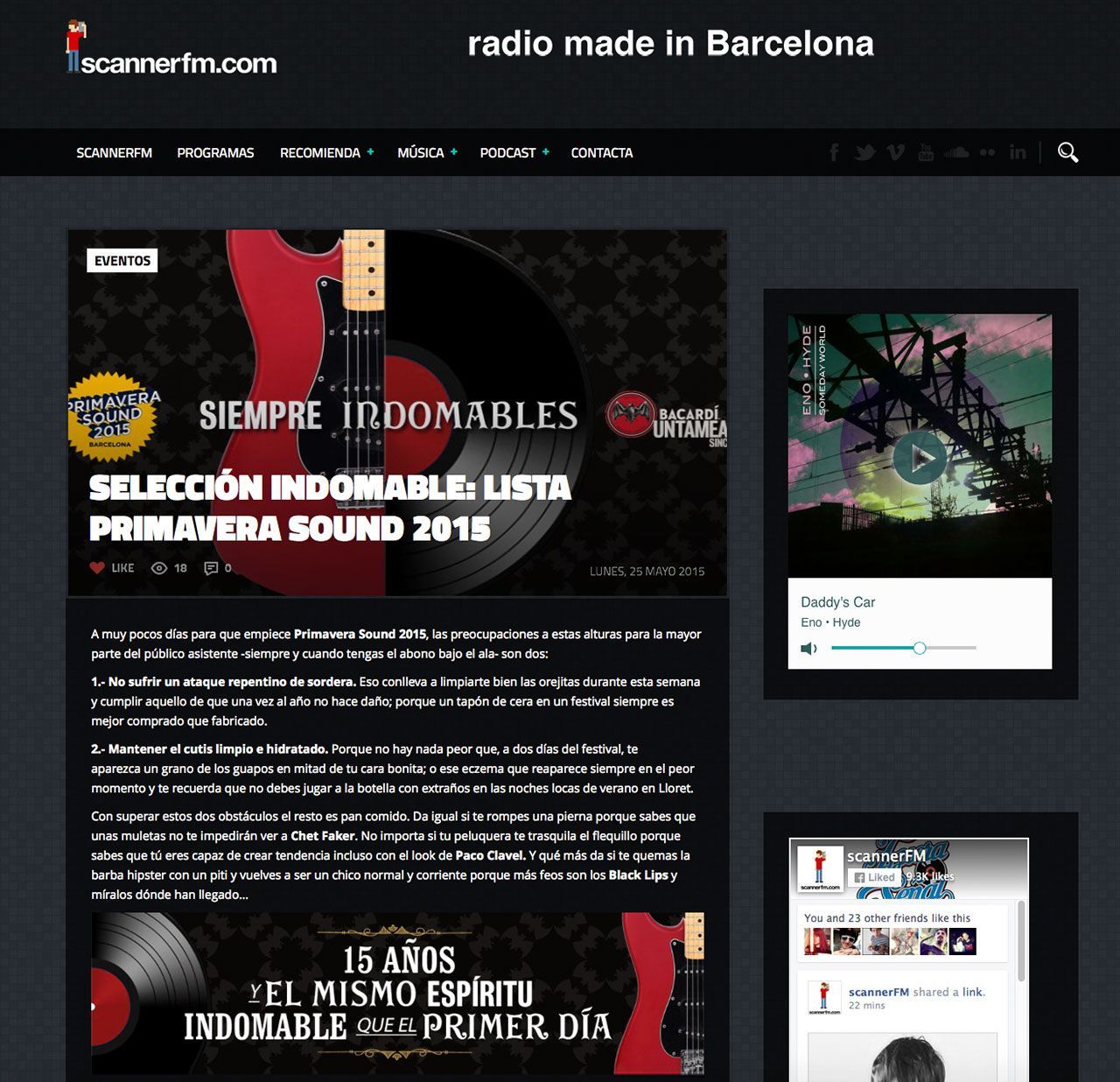 Vertigo Barcelona - Portfolio - BACARDÍ Primavera Sound 2015