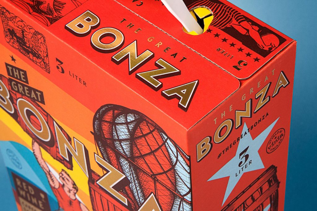 The Great Bonza wine design by United power